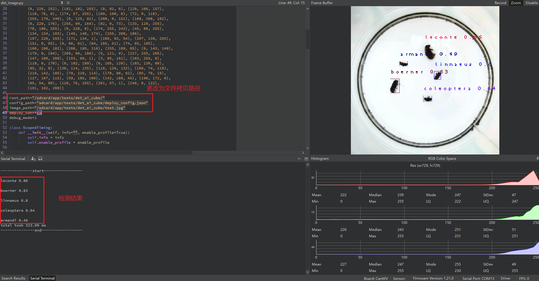 Single Image Inference Result