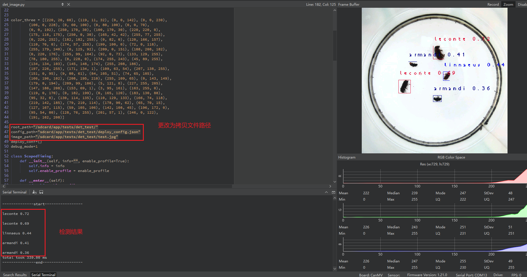 Single Image Inference Result