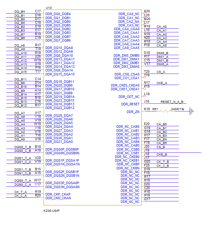 Figure 3-12 K230 LPDDR4 Circuit