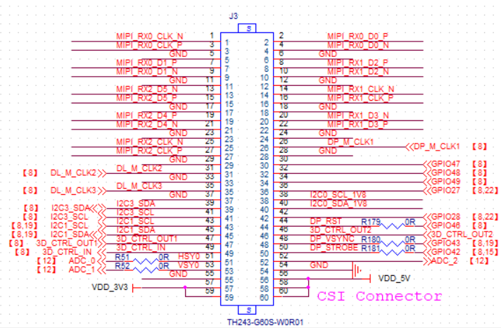 Sensor Expansion Pin Definition Schematic