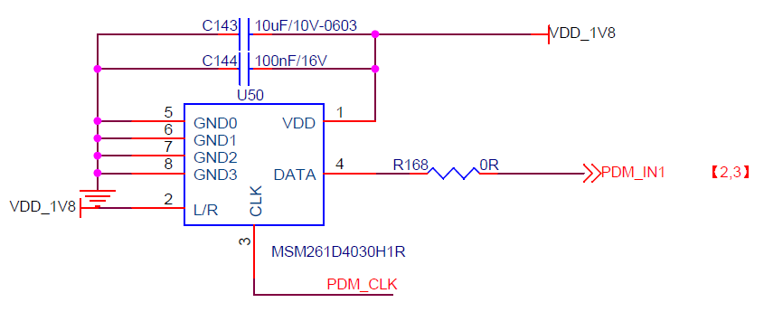 Figure 3-32 K230 PDM Peripheral Circuit