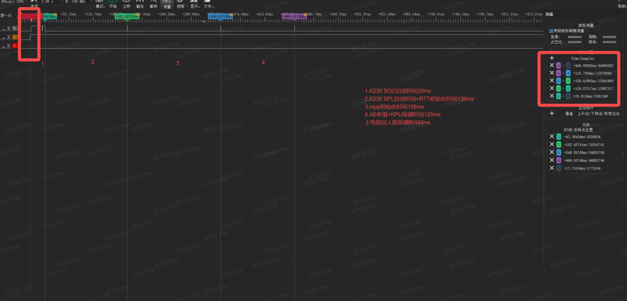 Logic Analyzer Statistics Boot Time