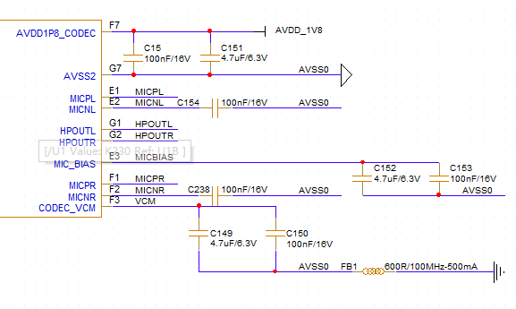 Figure 3-33 K230 Analog Audio Interface Circuit