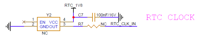 Figure 3-4 K230 RTC Clock Active Crystal Circuit