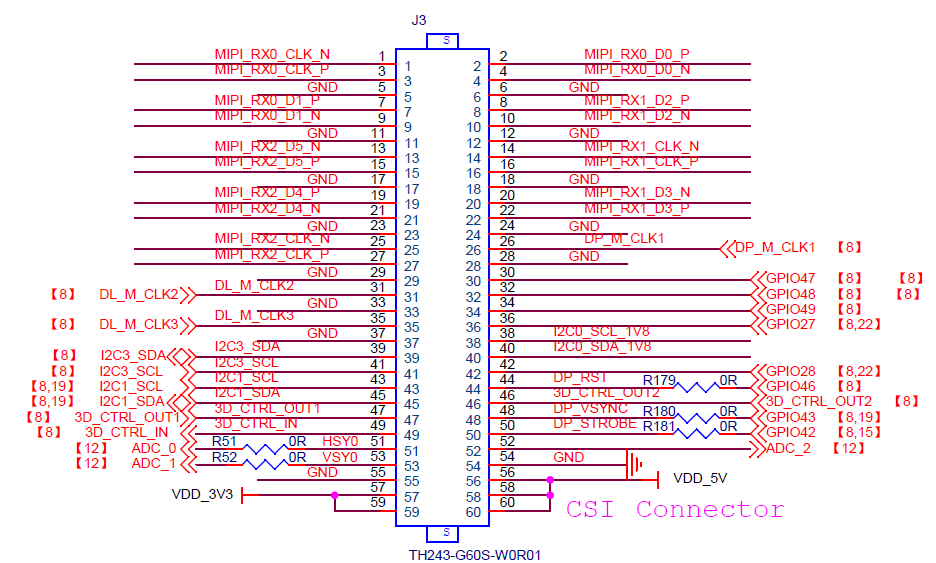 Figure 3-38 Camera Connector Circuit