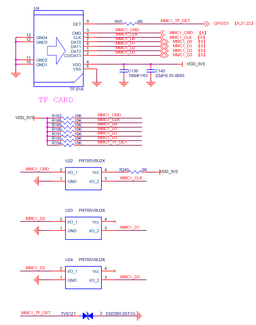 Figure 3-27 SD Card Slot Circuit