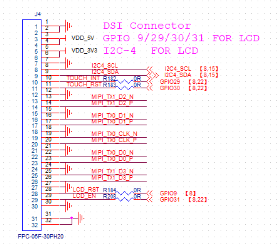 Display Expansion Pin Definition Schematic