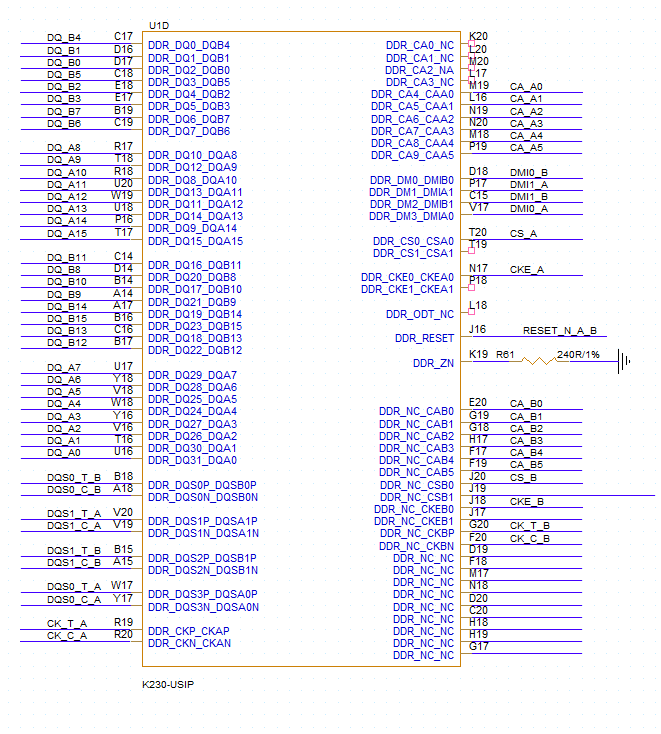 图3-12 K230 LPDDR4电路