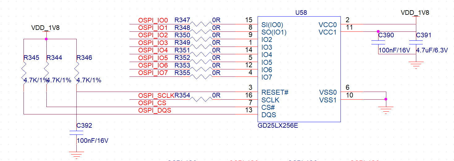 图3-20  OSPI FLASH电路