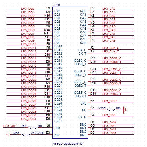 图3-11 LPDDR3颗粒电路